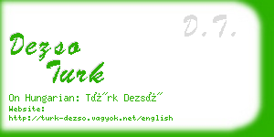 dezso turk business card